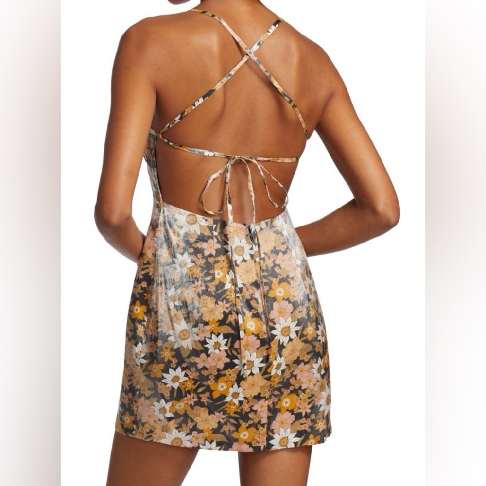 NWT Rumer Paloma Floral Ruched Mini Dress - Picture 3 of 10